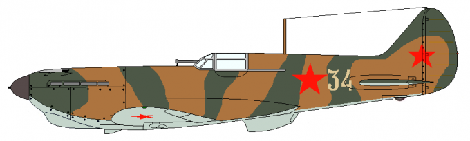 Профиль истребителя И-17 из состава ВВС СССР; Халхин-Гол