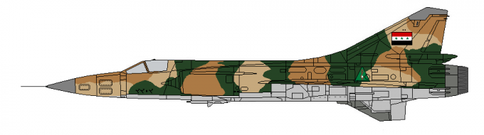 Истребитель МиГ-23С с радиолокационным прицелом РП-22 из состава ВВС Ирака
