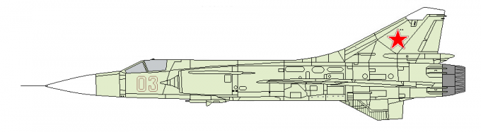 Истребитель МиГ-23С последней серии с бортовой РЛС «Сапфир-23», ВВС СССР