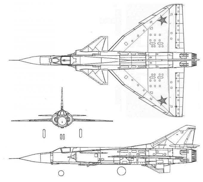Схема фронтового истребителя МиГ-23М 