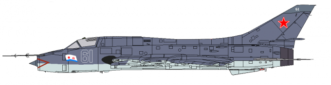 Палубный штурмовик-бомбардировщик Су-17М3К 