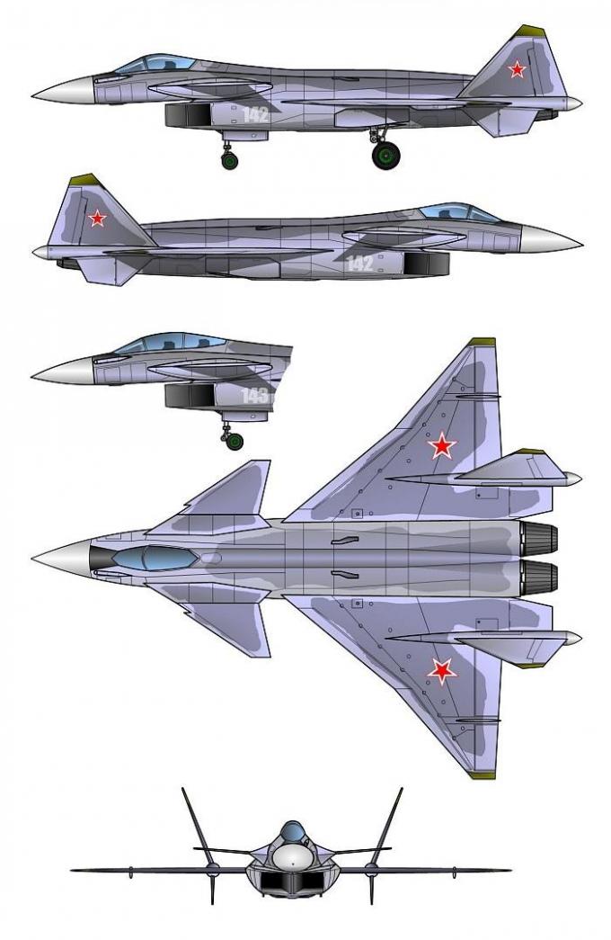 Схема многоцелевого фронтового истребителя четвертого поколения МиГ-27