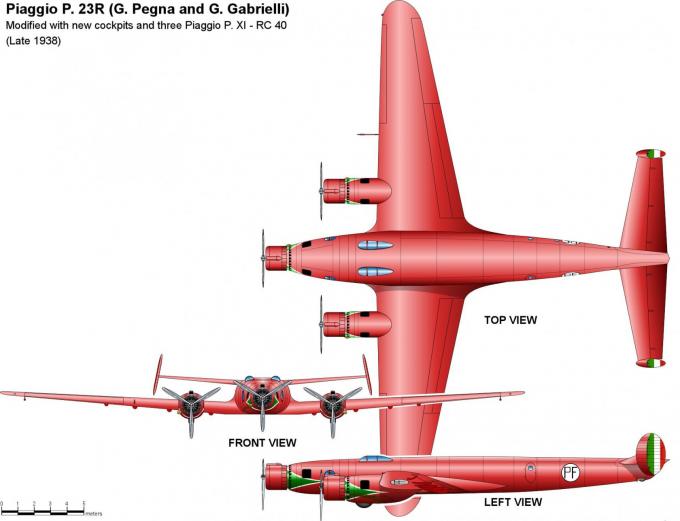 Рекордный самолет Piaggio P.23R. Италия