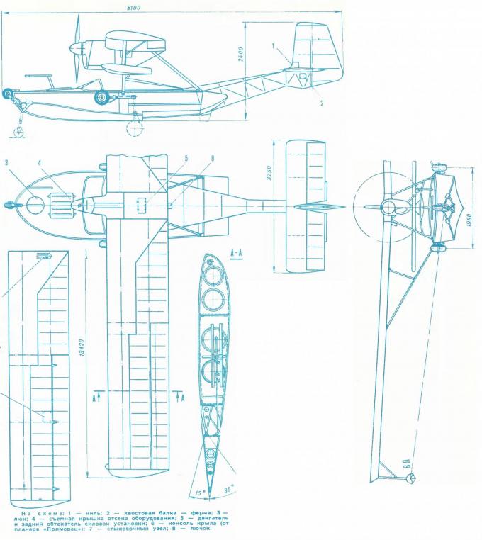 Катер на крыльях. Опытная летающая лодка РКИИГА-74 «Эксперимент». СССР