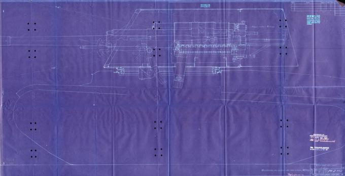Проект установки 75-мм пушки 7,5 cm kan L/54 в увеличенную башню, чертеж PR-2-442 от 4 апреля 1944 года