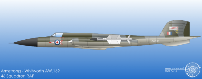 Проекты британских высотных истребителей-перехватчиков 1953-59 годов. Проект высотного перехватчика Armstrong Whirworth AW.169
