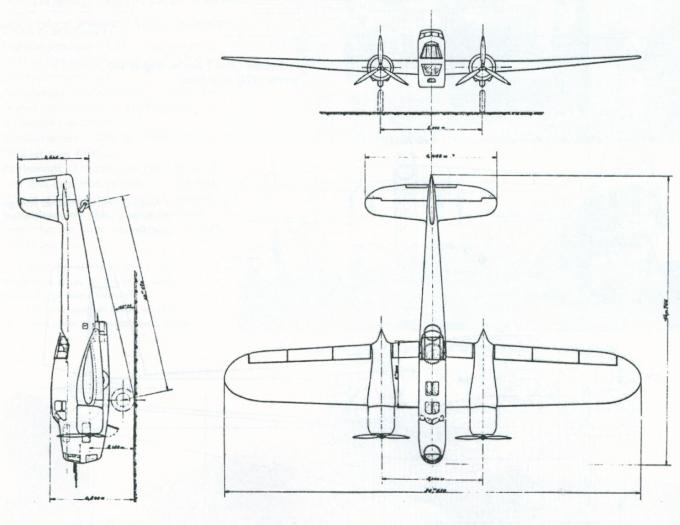 Три проекции Breguet 462 N°01 (февраль 1936 года). (коллекция Рикко)