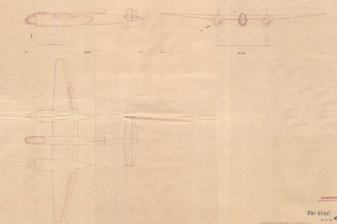 Проект скоростного бомбардировщика фирмы Focke-Wulf с двумя двигателями Jumo-222 C/D. Германия