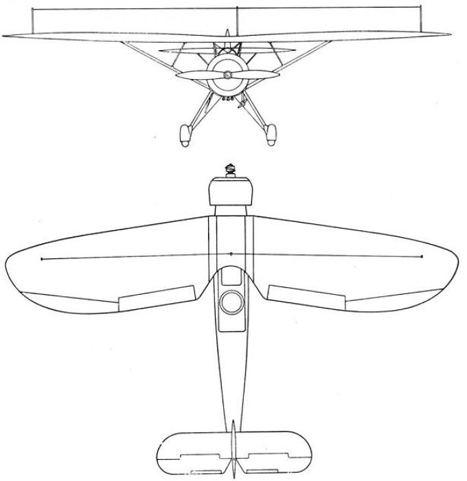 Опытный многоцелевой самолёт Henschel Hs 122. Германия