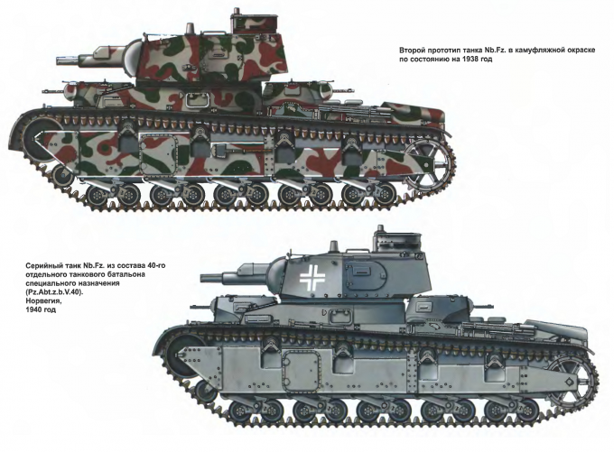 Опытные средние танки Nb.Fz. Германия