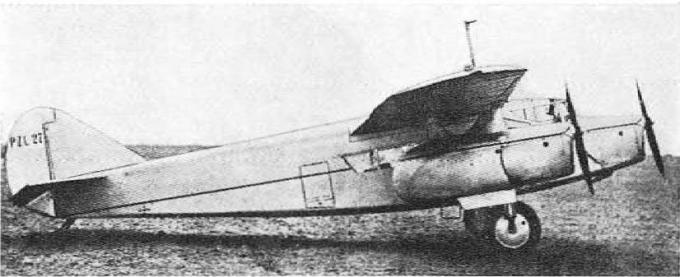 Опытный пассажирский самолет P.Z.L.27. Польша
