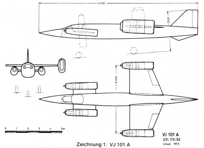 Экспериментальный истребитель с ВВП Versuchs-Jäger VJ 101. Германия. Часть 1