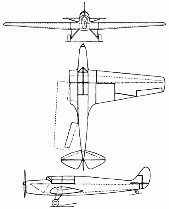 Cхемы легкого самолета MB.1