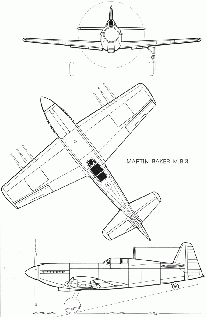 Самолеты компании Martin-Baker. Часть 3 Истребитель Martin-Baker MB.3
