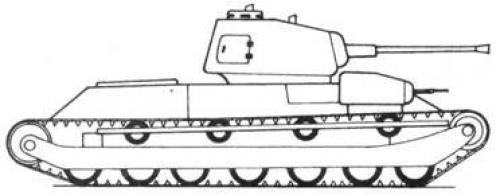 II вариант среднего танка BBT. Br. Panc. c 40-мм орудием, иной конструкцией ходовой части и уменьшенной башней