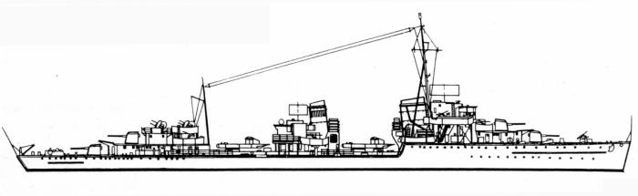 Немецкий эсминец Z-10 «Ганс Лоди» (типа «1934»), оснащенный высоконапорными прямоточными котлами Бенсона (давление пара – 110 атмосфер, температура – 510°) Источник: А.В. Платонов, Ю.В. Апальков. Боевые корабли Германии 1939–1945. СПб., 1995