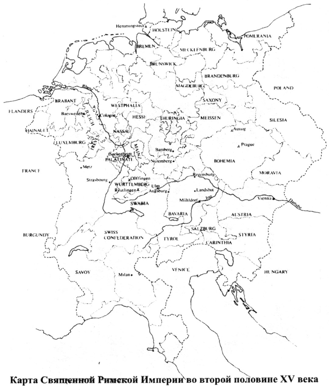 Карта германии 14 века