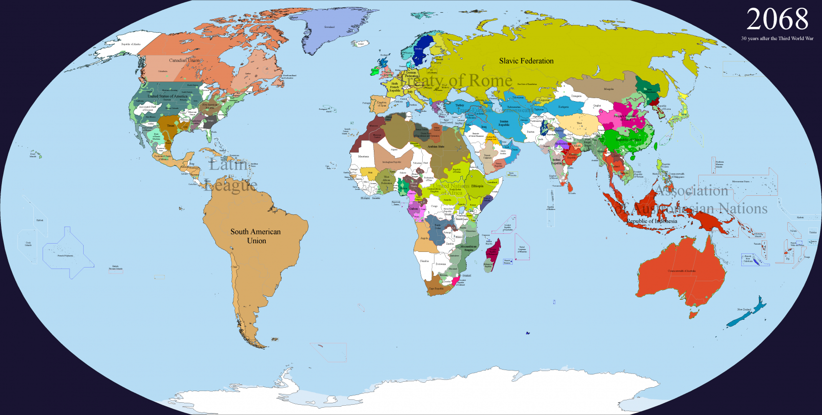 2068 год. Третья мировая карта.