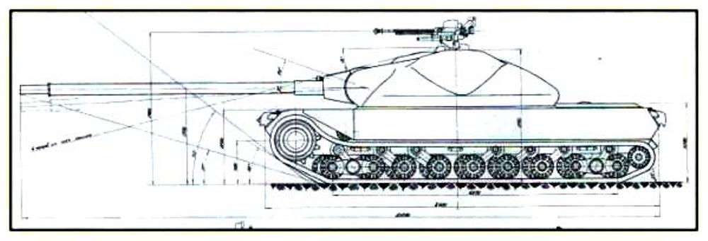 Проект тяжёлого танка К-91. СССР. 1949 год