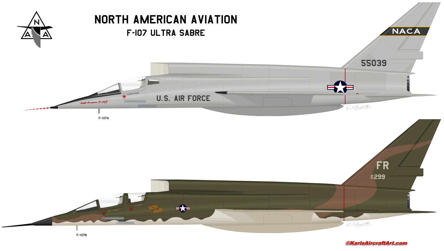  - North American F-107A  F-107B Ultra  Sabre  -  