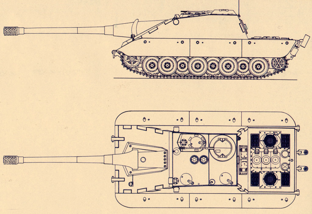 Чертеж танка е100