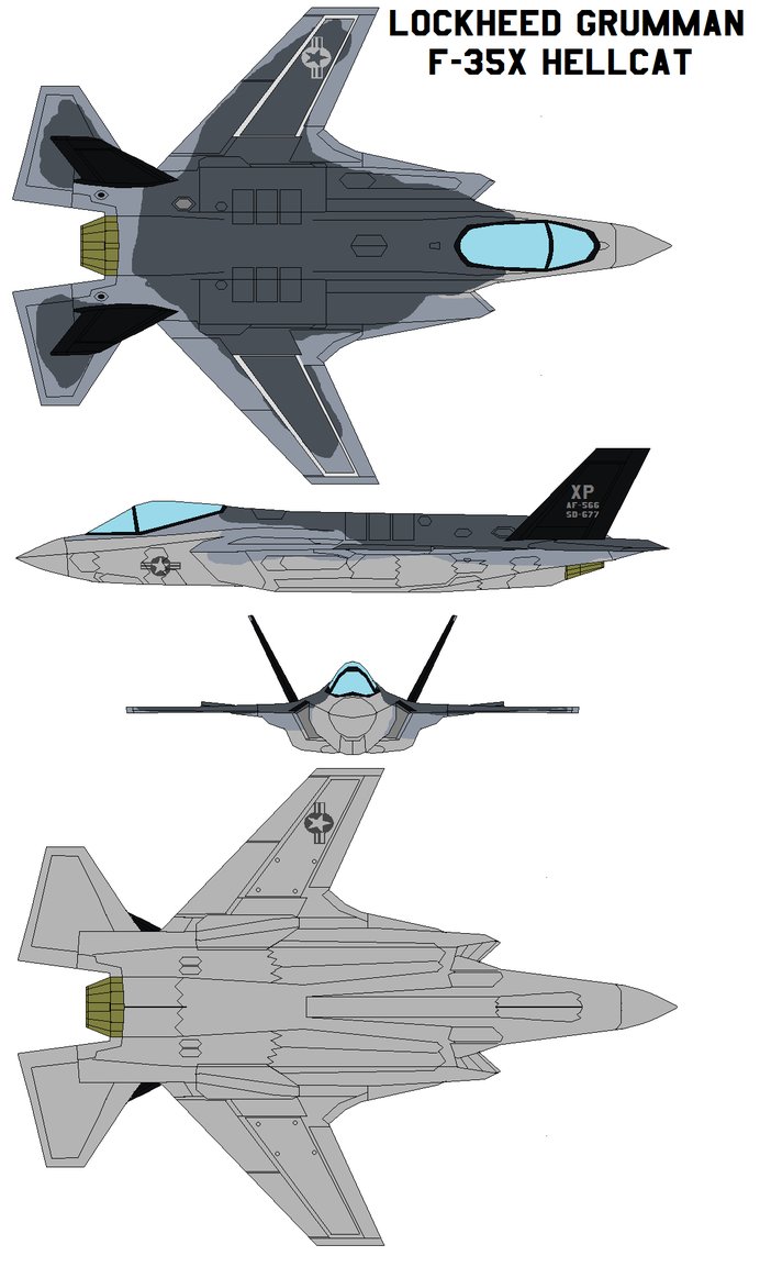Альтернативный истребитель Локхид-Груман F-35X Hellcat. США