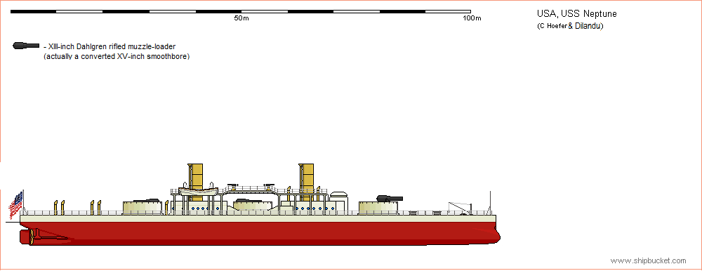 Монитор USS "Neptune" (1881 МТК)