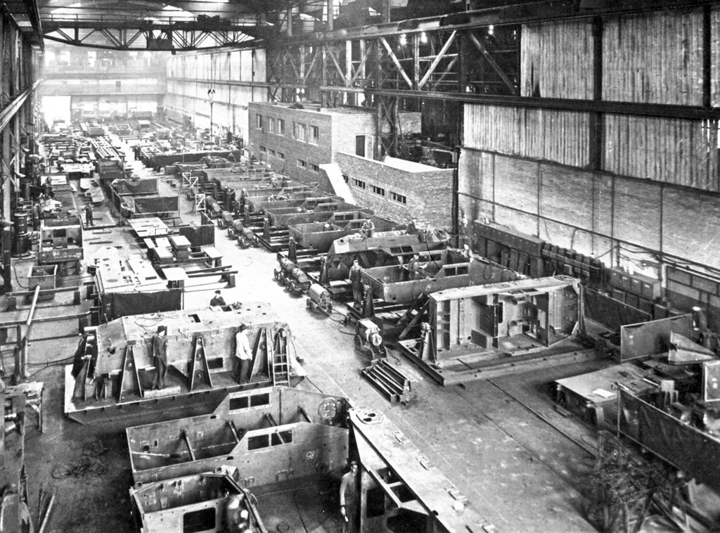 Сборочная линия на заводе Deutsche Eisenwerke AG, Werk Stahlindustie, Дуйсбург