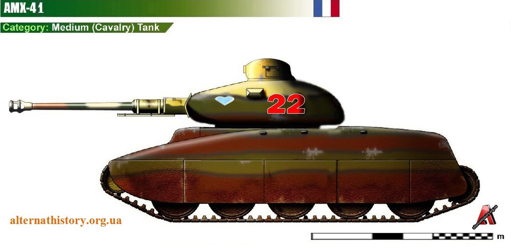Танки АМХ-41 и АМХ-44 мира Франции воюющей на стороне Германии (МФГ)