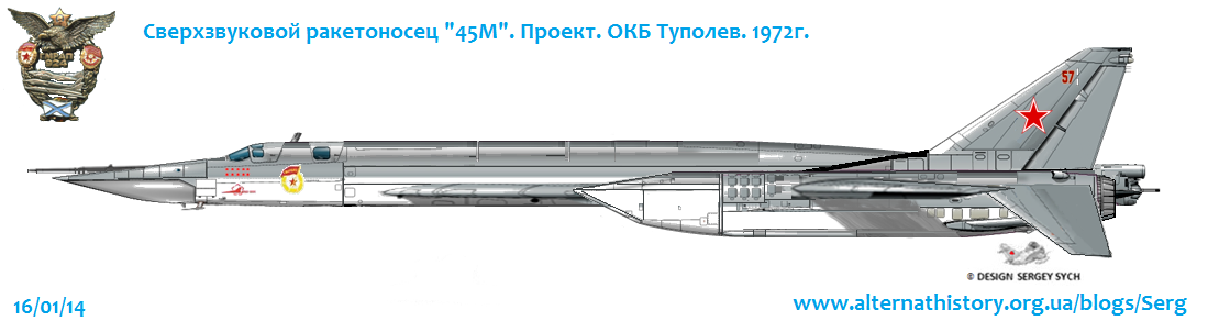 Проект сверхзвукового ракетоносца “45М”. СССР