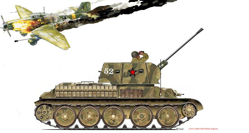 Альтернативная 37-мм ЗСУ Т-34. Башня Савина. СССР