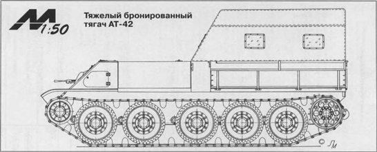 Бронированный тягач АТ-42. 1940 г. СССР