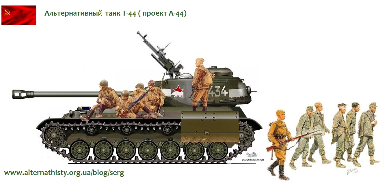 Альтернативный танк Т-44 (развитие проекта А-44) - Альтернативная История