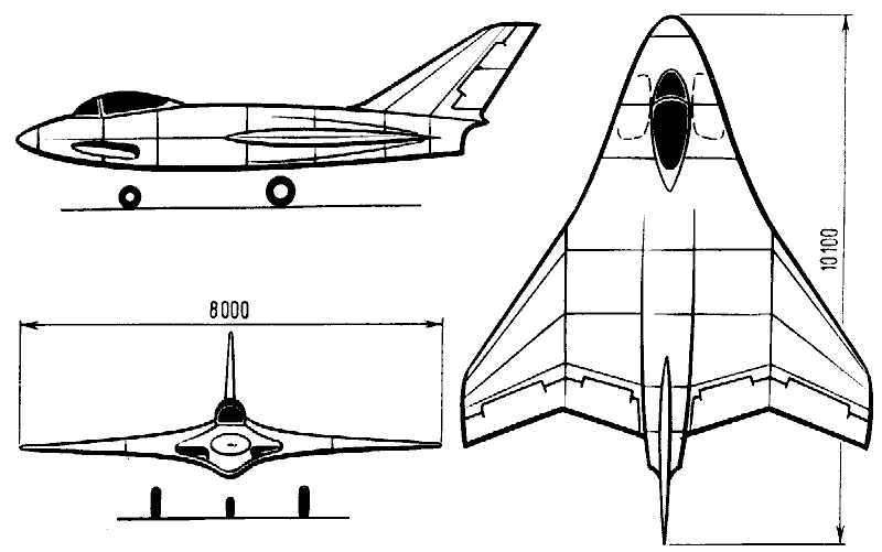 БИЧ-26. Сверхзвуковой истребитель. Черановский. СССР. 1948 г.