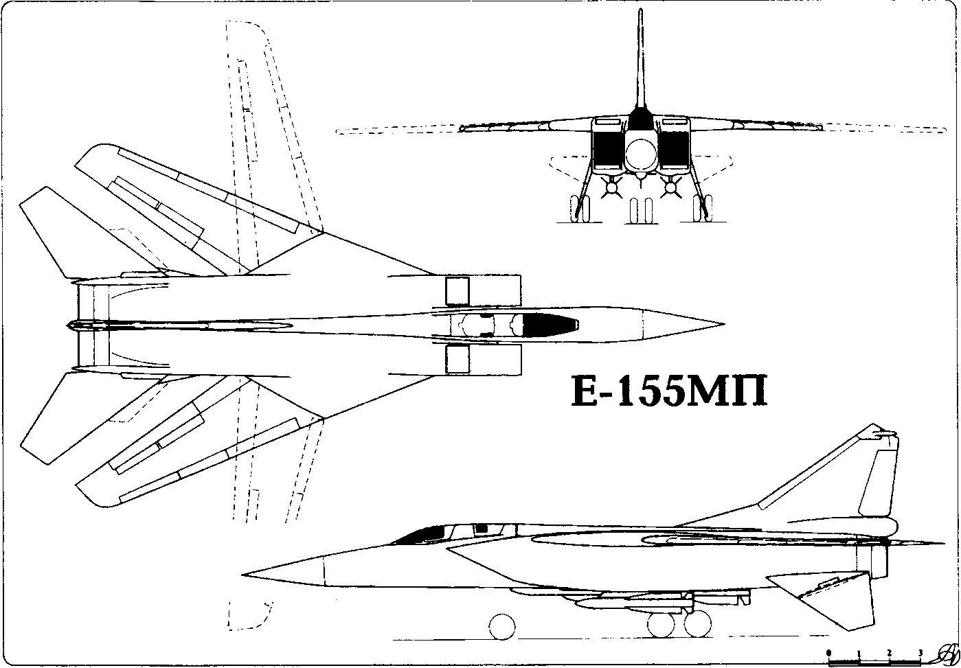 Проект истребителя-перехватчика Е-155М. СССР