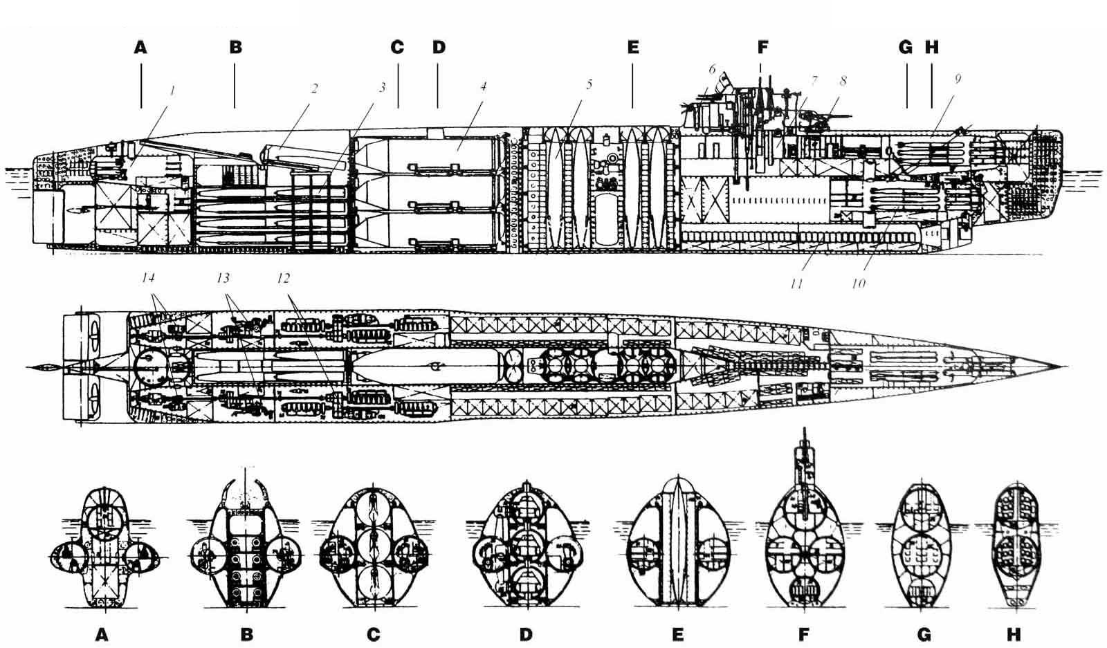 ПЛ проекта П2. Первый подводный ракетоносец СССР. 1949г.