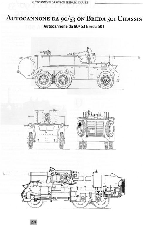 90-мм САУ Breda 102. Италия 1943 г.