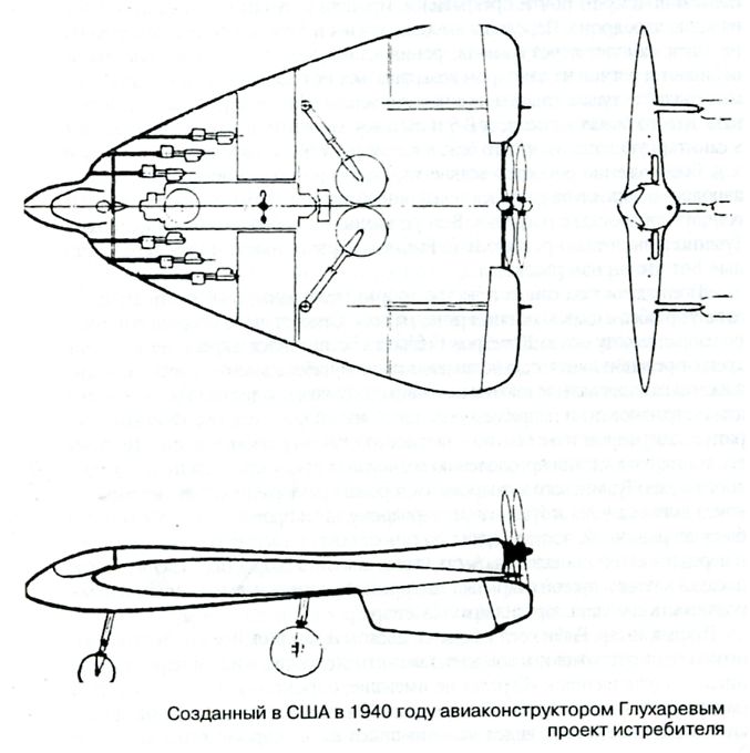 “Dart” Gluhareff. Невероятный истребитель Михаила Глухарева. Проект. США. 1937-39г.