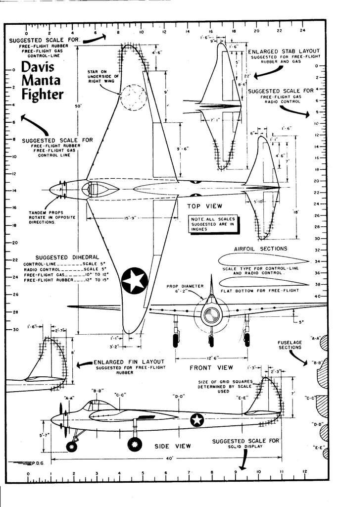 Manta.Неординарный истребитель сопровождения Девида Девиса. США. 1942г.