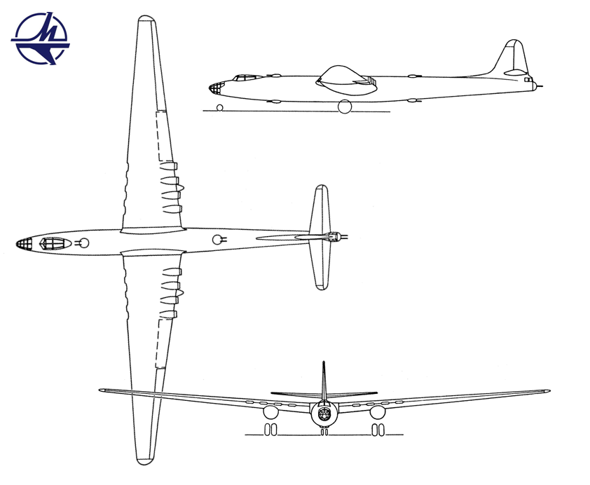 Межконтинентальный бомбардировщик Мясищева. Проект. 1946 г.