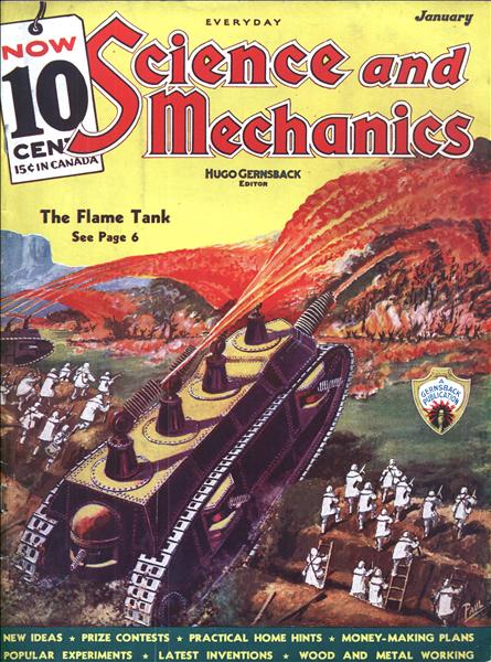 Фантазии на тему будущего военной техники из научно-популярных журналов 30-х годов.