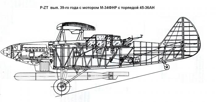 Палубный бомбардировщик-торпедоносец Р-ZT