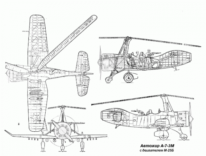 Боевые Автожиры Сталина. Камов А-7-3. СССР