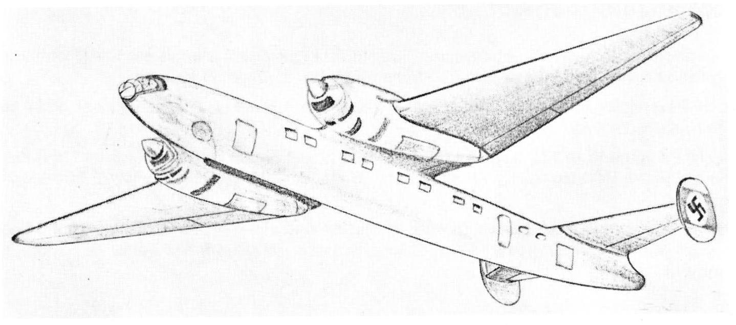 Проект высотного пассажирского самолёта Arado E 390. Германия