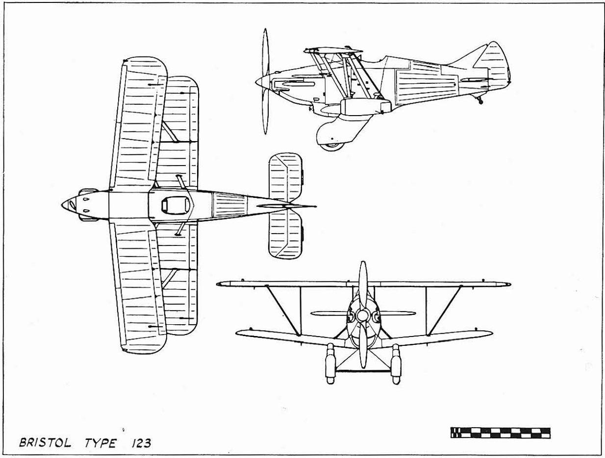 Четырехпулеметные истребители Bristol Aeroplane Company. Часть 1 Bristol Type 123