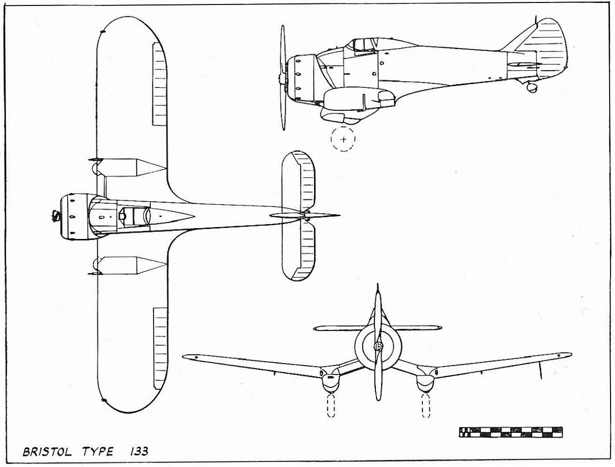 Четырехпулеметные истребители Bristol Aeroplane Company. Часть 2 Bristol Type 133