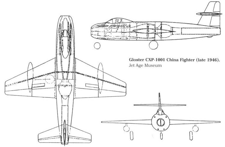 Проект истребителя-бомбардировщика Gloster CXP-1001. Великобритания
