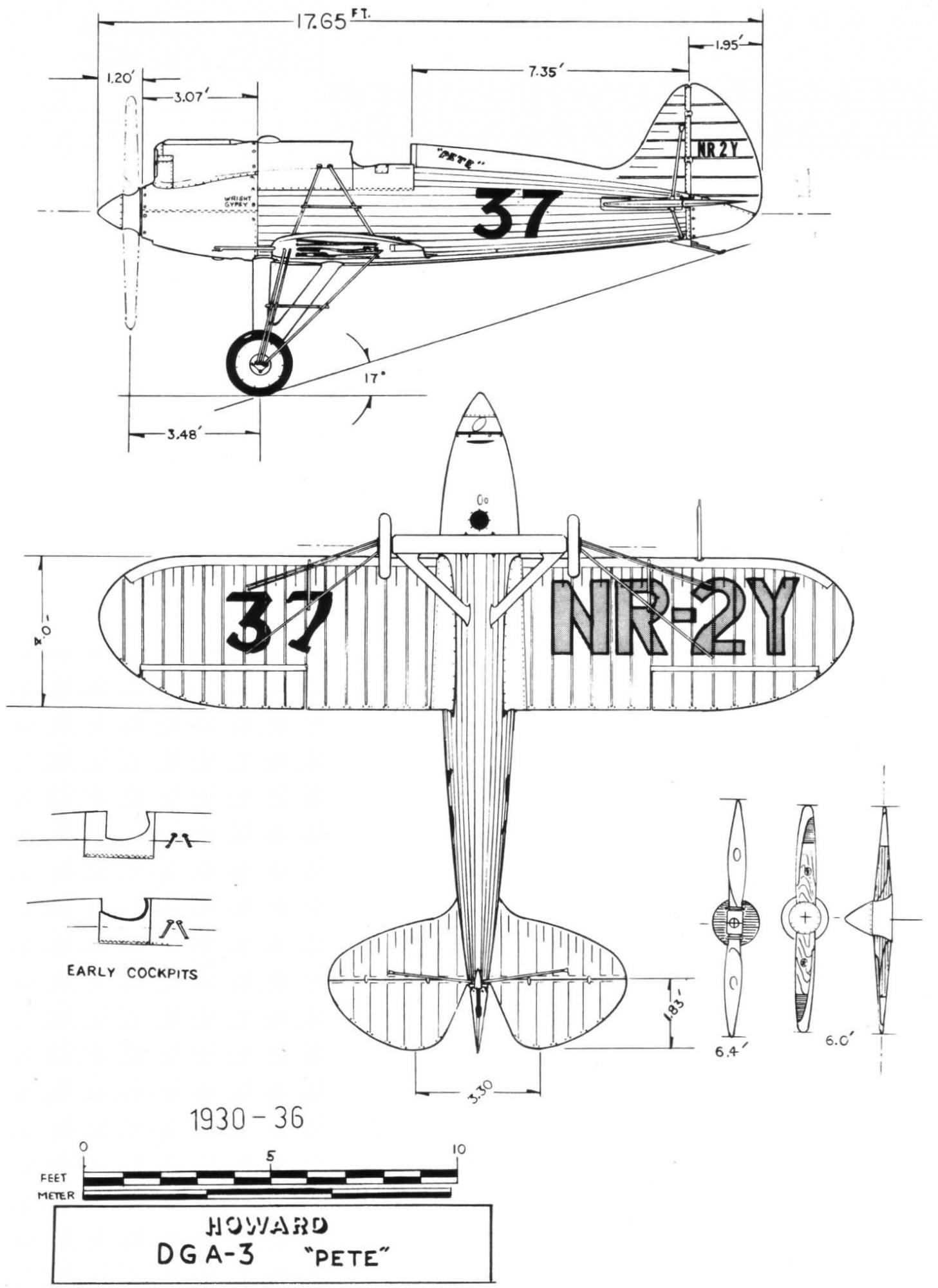 Бенни Говард и его гоночный самолёт Howard DGA-3 PETE. США