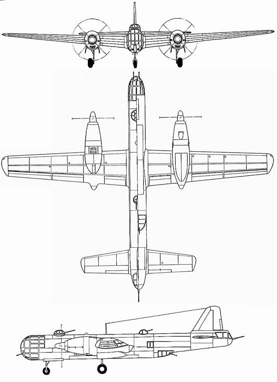 Проект ударного дальнего бомбардировщика Mitsubishi G7M Taizan (三菱 G7M 泰山). Япония