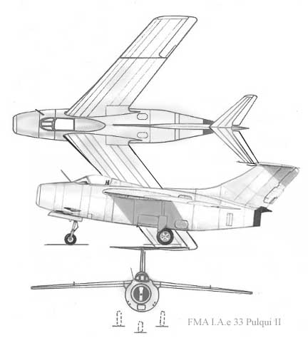 Опытный истребитель FMA IAe 33 Pulqui II. Аргентина